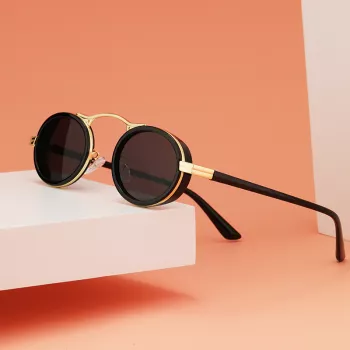 Retro Oval Metal Sunglasses with UV400 (Unisex)