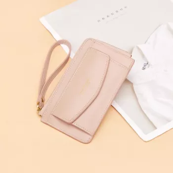 Pink Ladies Leather Wallet: Slim Style, Smart Storage