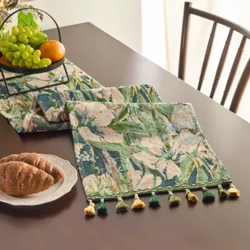 Rustic Jacquard Runner Styling for Tea & Coffee Tables