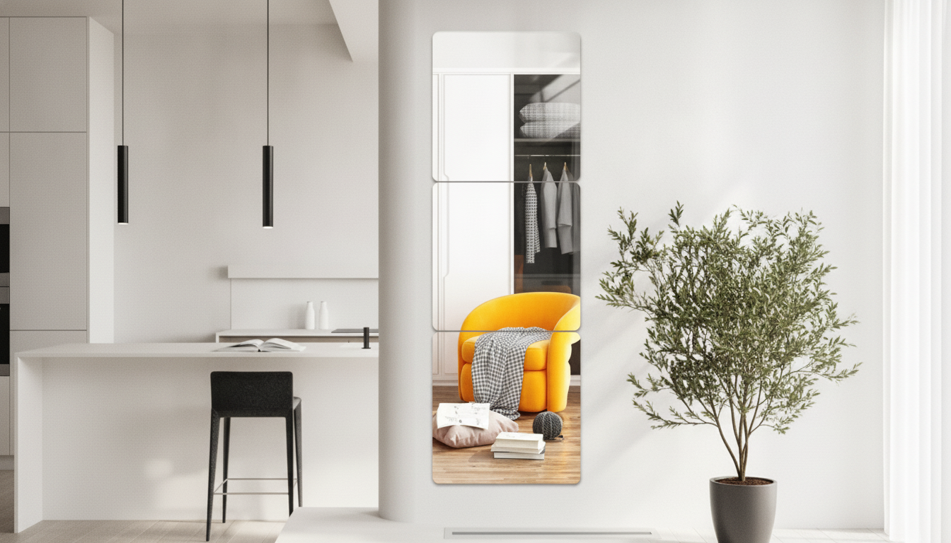 3D Acrylic Mirror Wall Stickers for Brighter Rentals