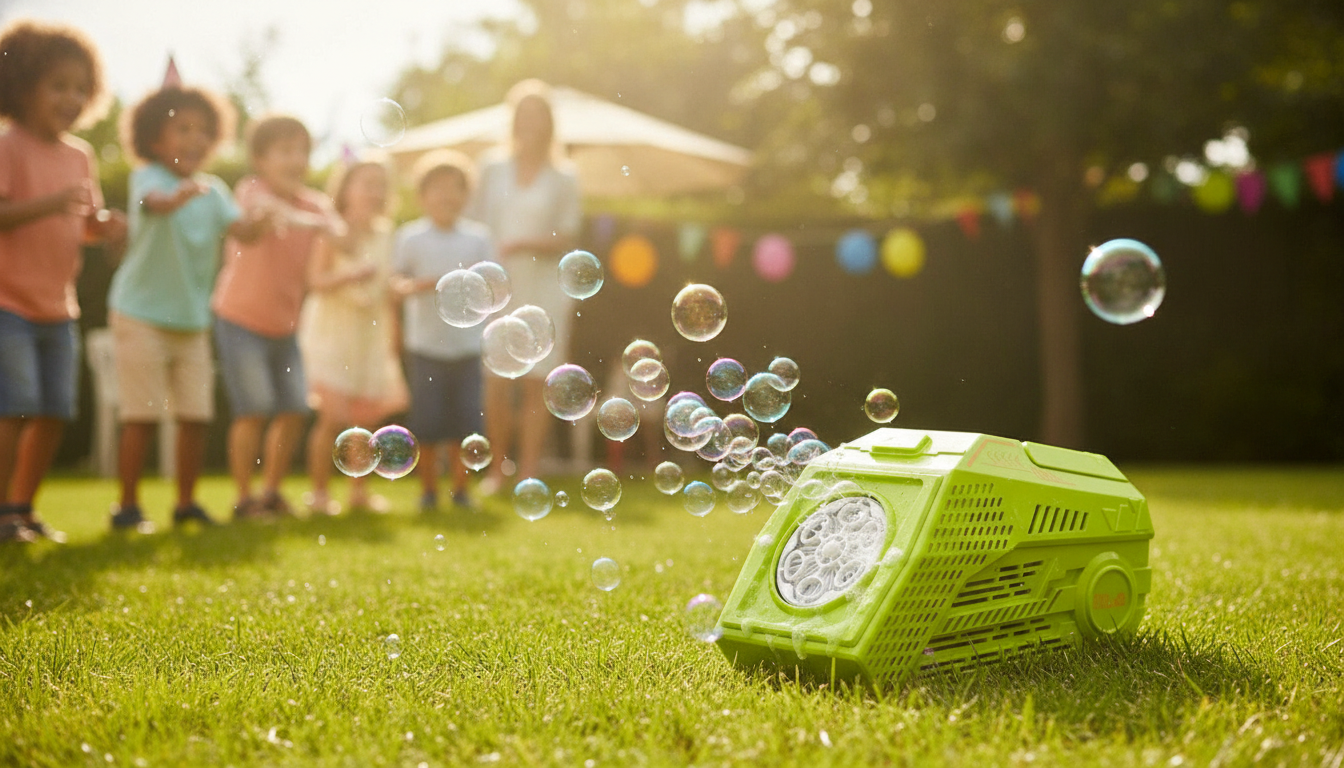 6-Hole Bubble Blower Machine for Parties & Outdoor Play