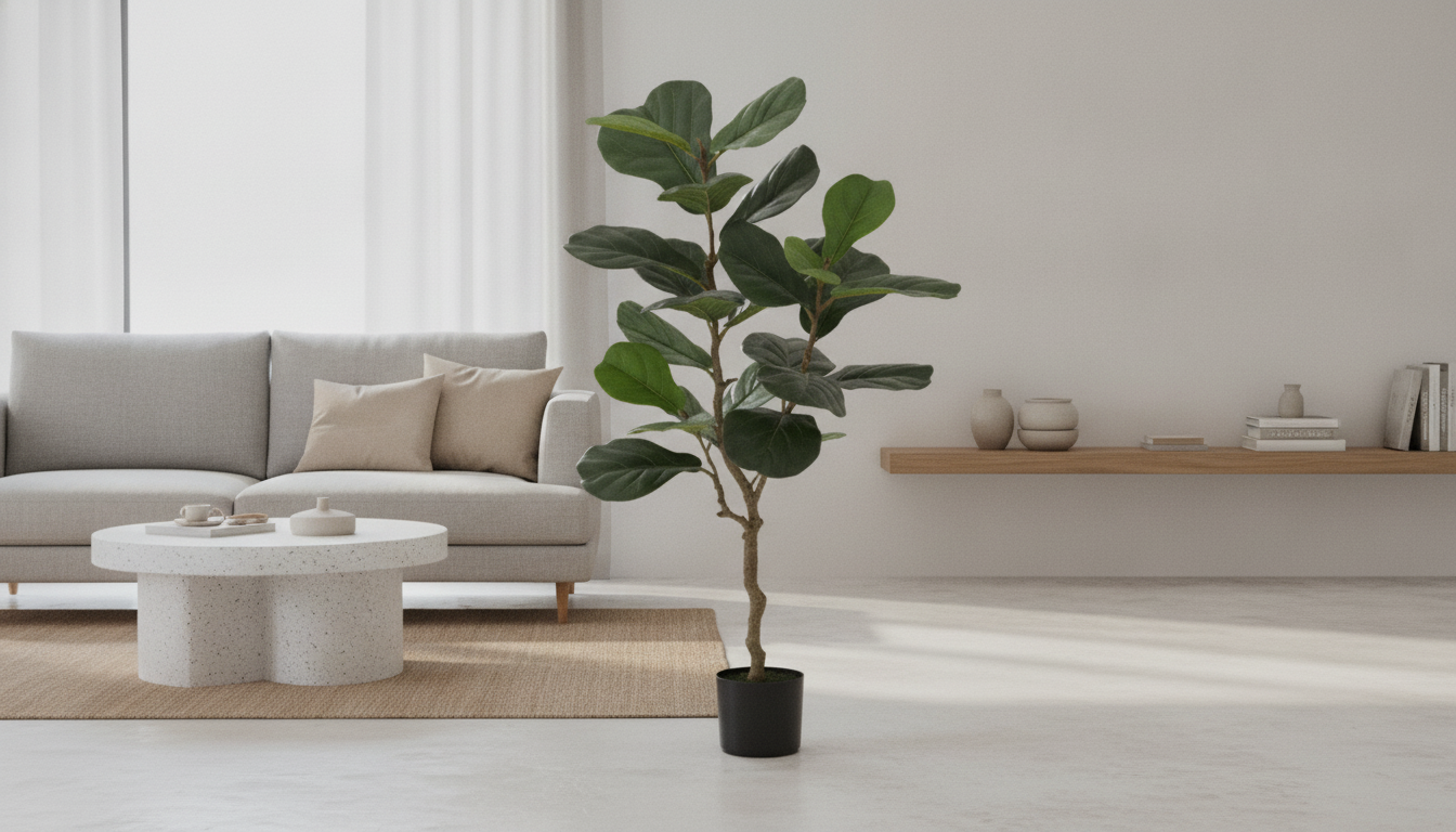 Artificial Fiddle Leaf Fig Tree for Modern, Calm Spaces