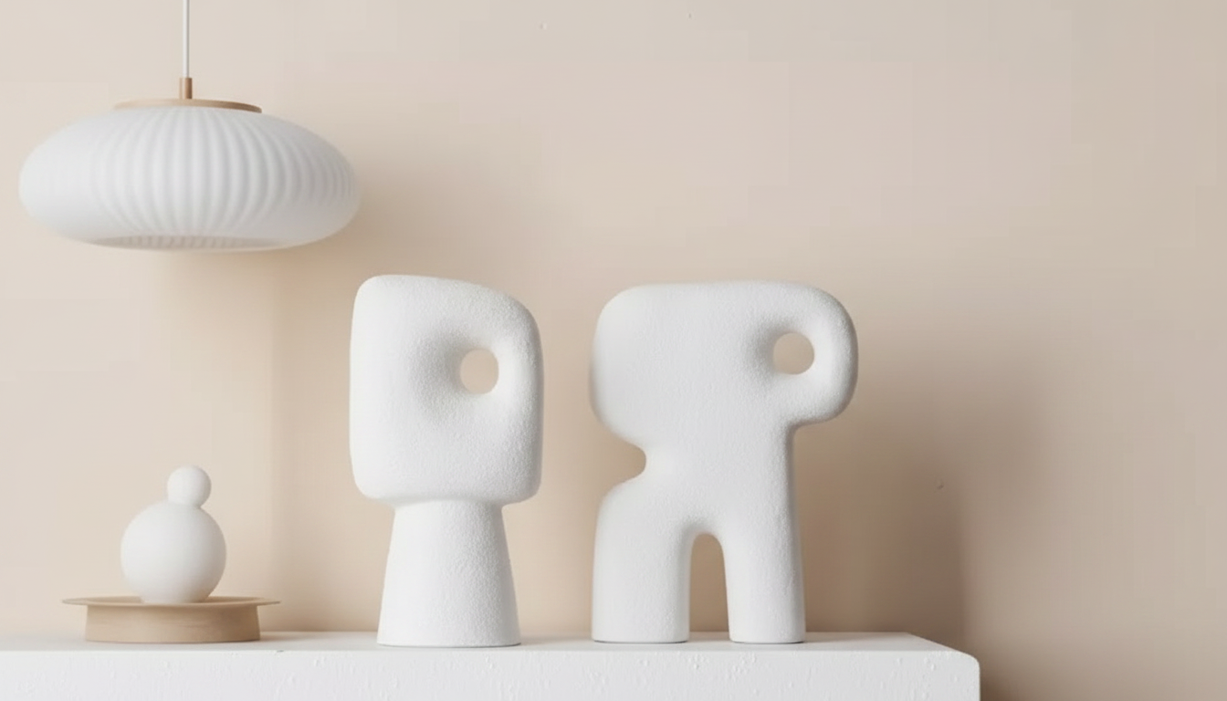 Styling a Ceramic Abstract Figurine for Nordic Shelves