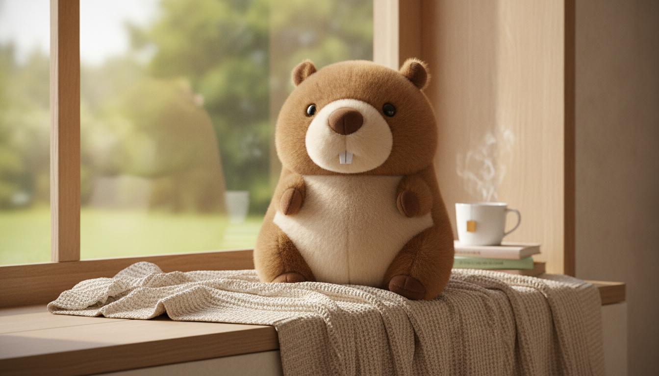 Kawaii Groundhog Plush: Lifelike Marmot Gift & Decor