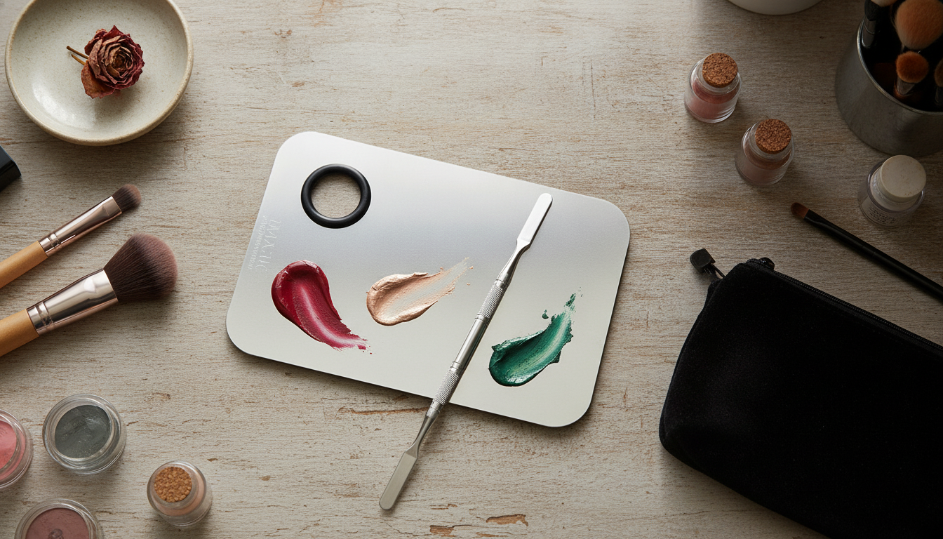 Stainless Steel Makeup Mixing Palette Tray for Clean Color