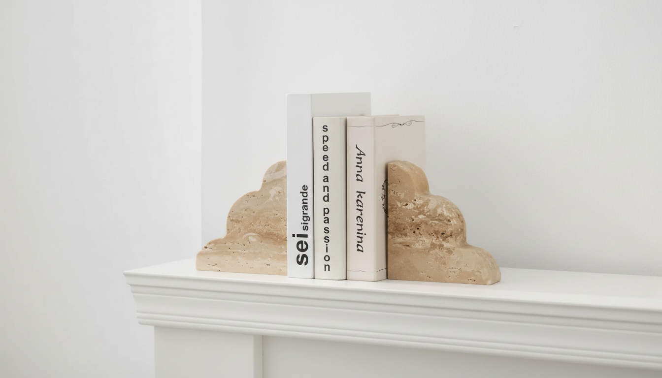 Ideal Weight for Wave Travertine Bookends (Hardcovers)
