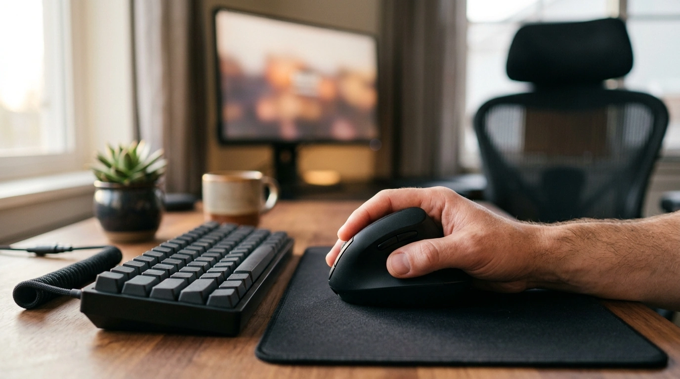 1600DPI Wireless Vertical Mouse: Comfort + Casual Gaming