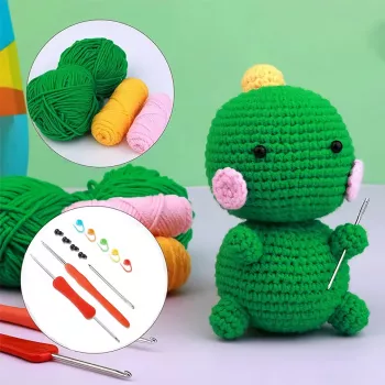 Mini Dinosaur Crochet Kit: Quick DIY Ornament Plush