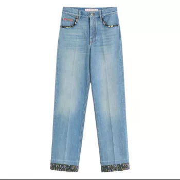Valentino Floral Appliqué Jeans: Fit, Style & Care Guide