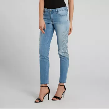 Just Cavalli Light-Wash Embroidered Jeans: Style Guide