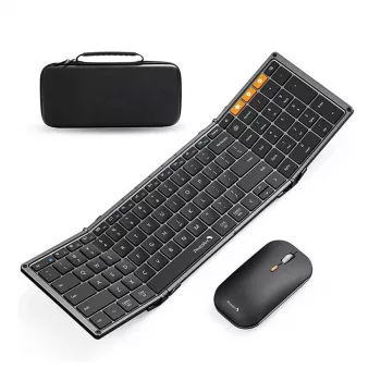 Tri-Fold Bluetooth Keyboard + Mouse Combo for Travel
