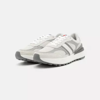 Tommy Hilfiger Women’s Grey Leather Shoes: Chic & Easy
