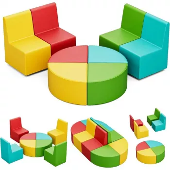 8-Piece Modular Kids Sofa: Flexible Playroom & Daycare