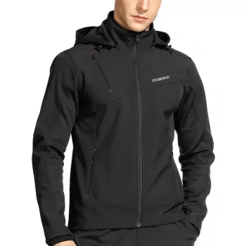 Hooded Thermal Men’s Cycling Windbreaker for Windy Cold