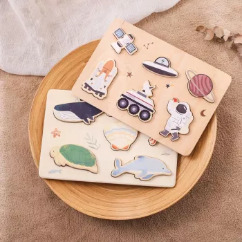 3D Wooden Animal Puzzles for Babies: Skills & Safety