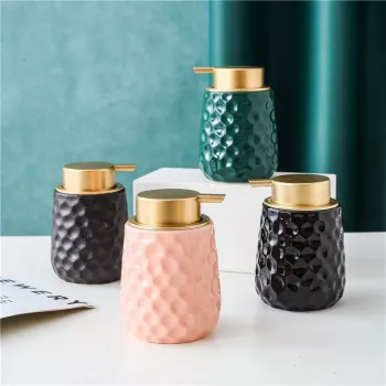 Ceramic Soap & Lotion Dispenser: Tidy, Polished Sink Setup