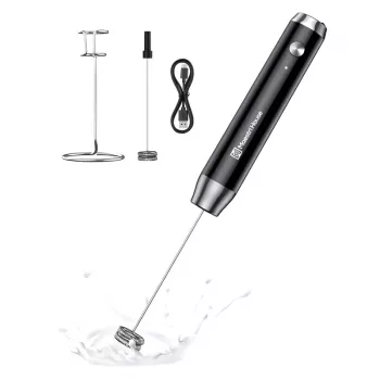 Detachable Whisk Electric Milk Frother for Fast Foam