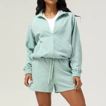 2-Piece Women’s Running & Yoga Set: Jacket + Shorts