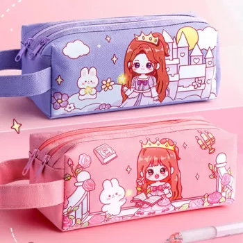 Large Double-Layer Pencil Case: Organized Storage