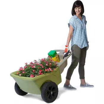 Easy Haul Wheelbarrow with Tool Tray for Heavy Loads