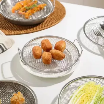 Stainless Steel Mesh Oil Filter Tray for Crisp Frying