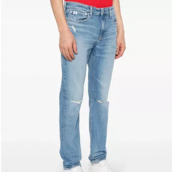 CK Men’s Blue Organic Cotton Stretch Jeans: Fit & Care