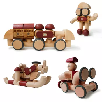 42PCS Magnetic Wooden Blocks: Build, Learn, Create