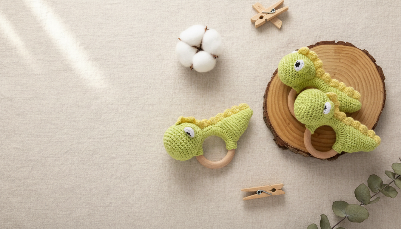 Clean a Crochet Baby Rattle Without Ruining the Wood